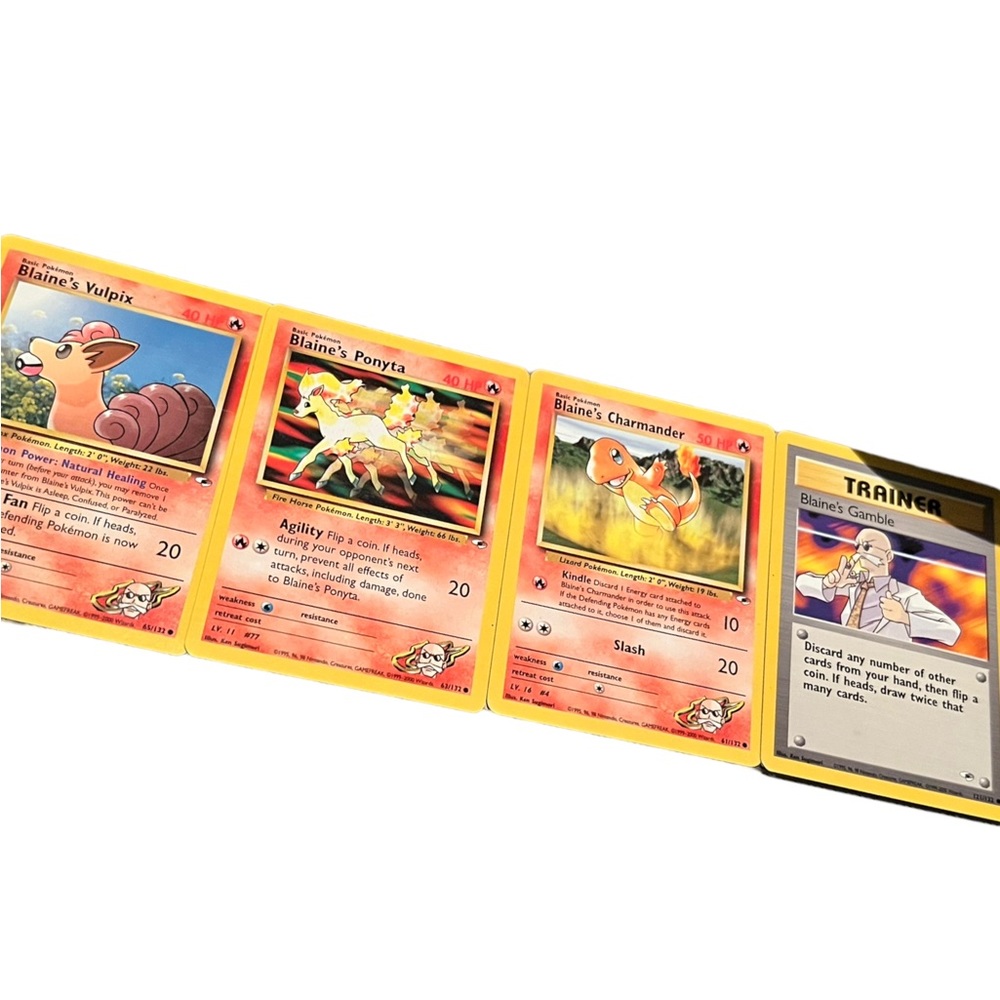5 Vintage Pokémon Cards (Blaine’s Edition)